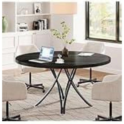 Runder Esstisch Schwarz 120cm – Modern & Stabil
