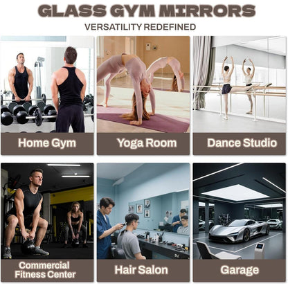 2x Ganzkörperspiegel 122x61cm – Fitness, Yoga & Wandmontage