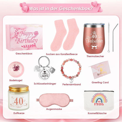 Geschenkset 40. Geburtstag für Frauen – Wellness & Überraschung