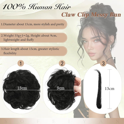 Echthaar Dutt Clip-in – Natürlicher Messy Bun für Damen