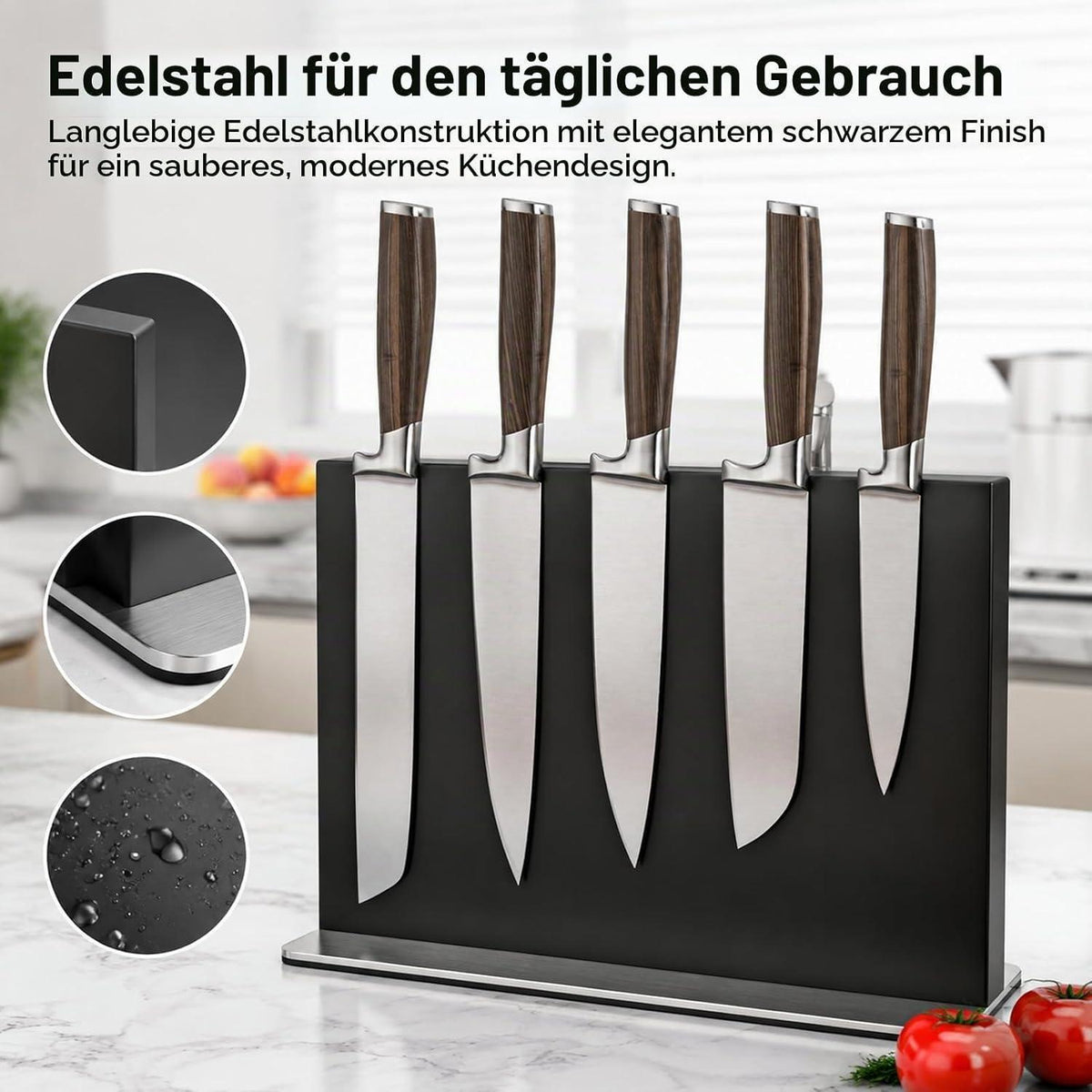 Magnetischer Messerblock aus Edelstahl – 30 cm