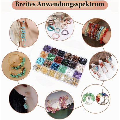 Schmuck Set mit Natursteinen – 1180 Perlen zum Selbermachen