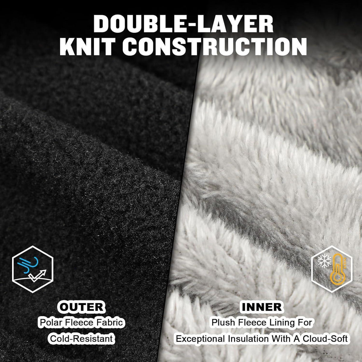 Sturmhaube Winter Mütze Fleece Skimaske für Herren Damen Outdoor