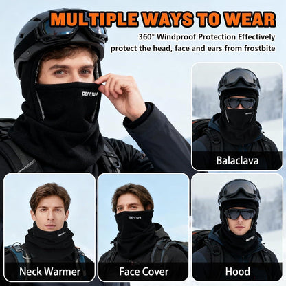 Sturmhaube Winter Mütze Fleece Skimaske für Herren Damen Outdoor