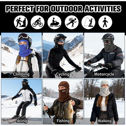 Sturmhaube Winter Mütze Fleece Skimaske für Herren Damen Outdoor