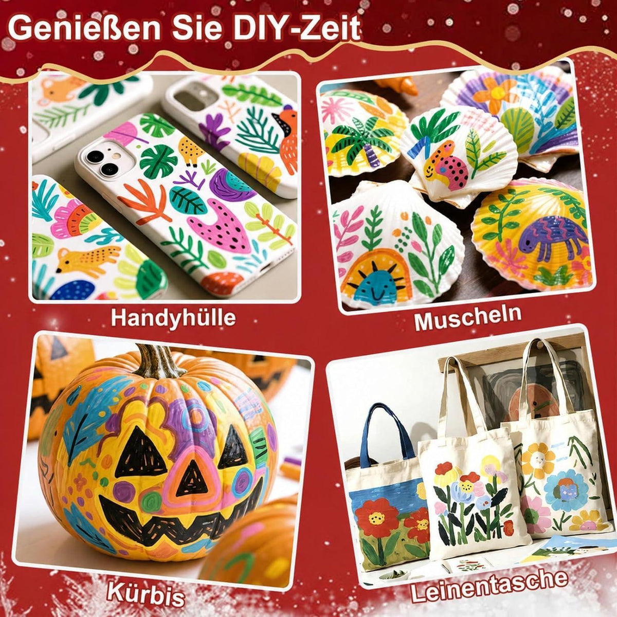 320 Acrylstifte Set Wasserfest – Pinselmarker für Stein, Holz & Co.