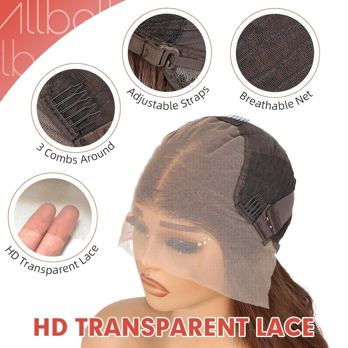Dunkelbraune 22" Lace Front Perücke Gerade, Glueless & Vielseitig