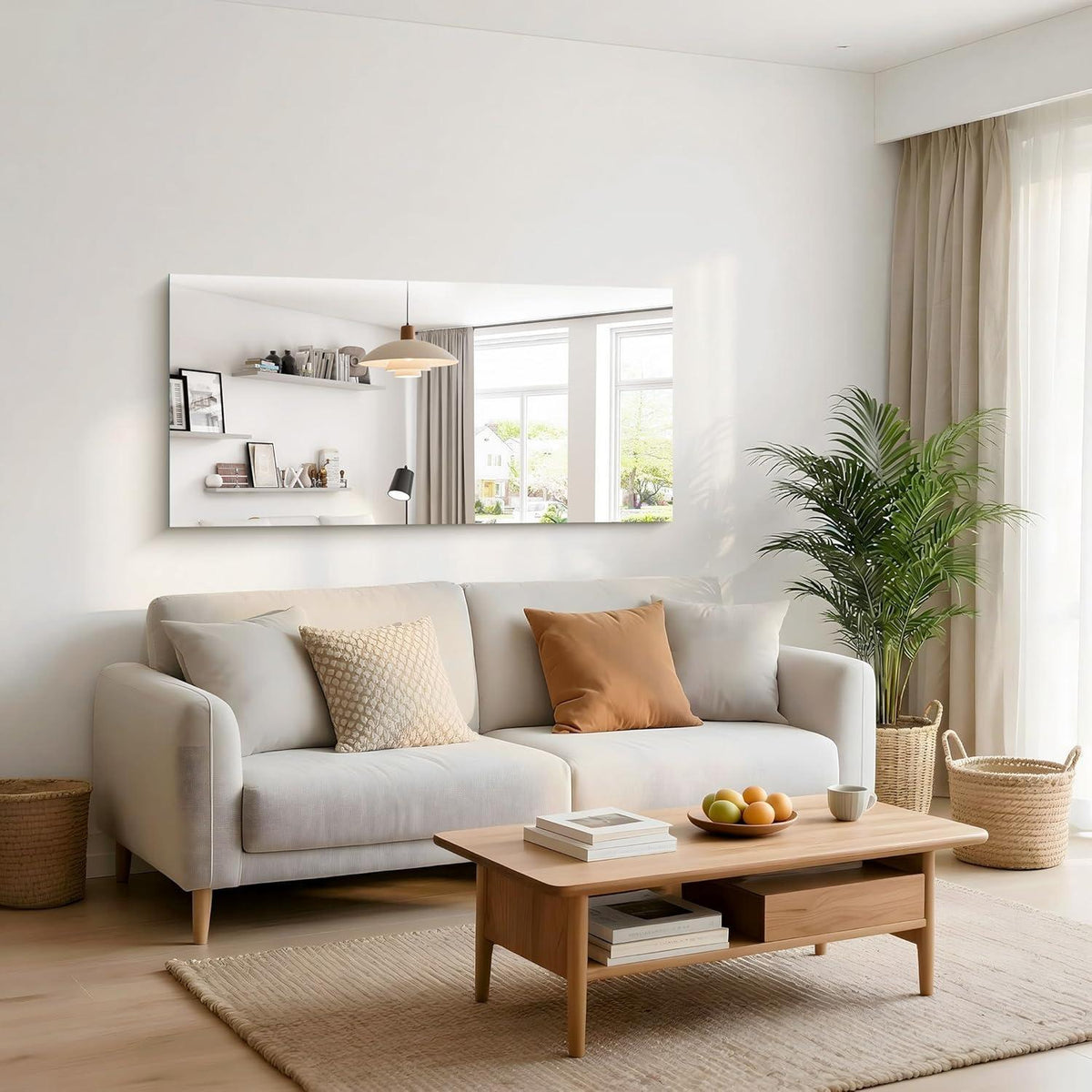 Rahmenloser Wandspiegel Rechteckig 120x60 cm – Modern & Klar