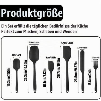 6 Silikonspatel Set Antihaft – Teigschaber & Backhelfer