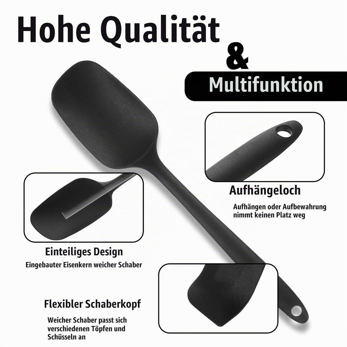 6 Silikonspatel Set Antihaft – Teigschaber & Backhelfer
