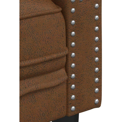 Chesterfield Sessel Braun Kunstleder – 1-Sitzer Polstersofa