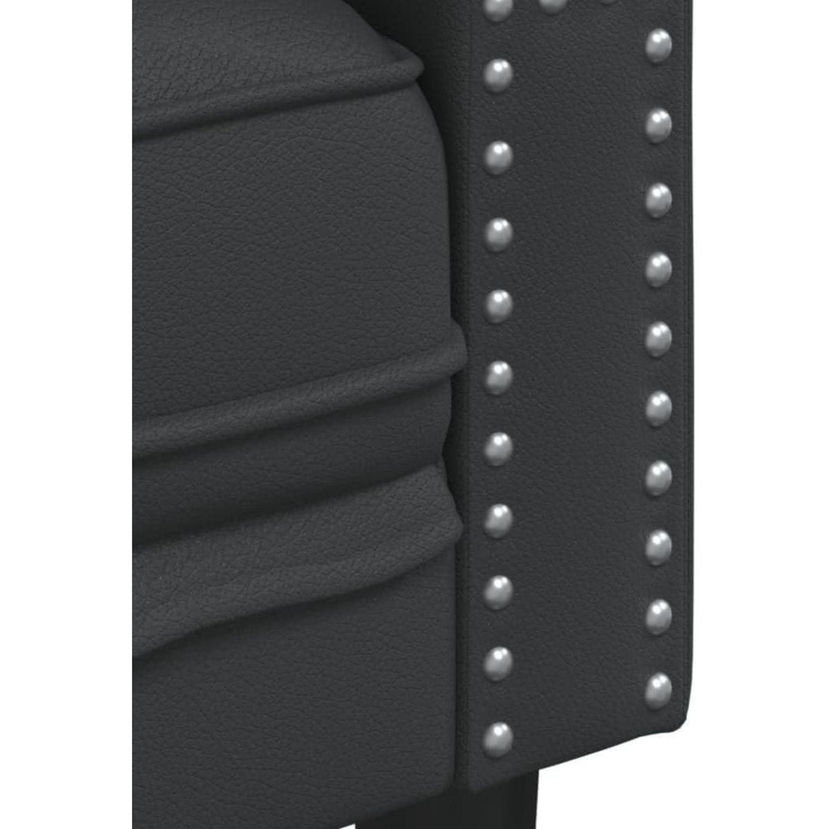 Chesterfield Sofa 3-Sitzer Schwarz Kunstleder