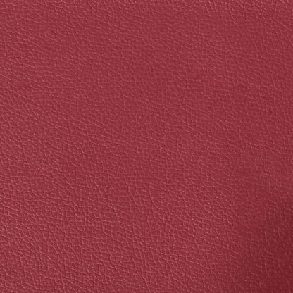 Chesterfield Sofa 2-Sitzer Kunstleder Weinrot