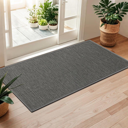 Fußmatte Innen 60x150 cm rutschfest & waschbar – Grau