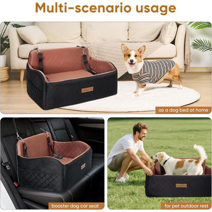 Hunde-Autositz mit Memory-Schaum & Sicherheitsgurten