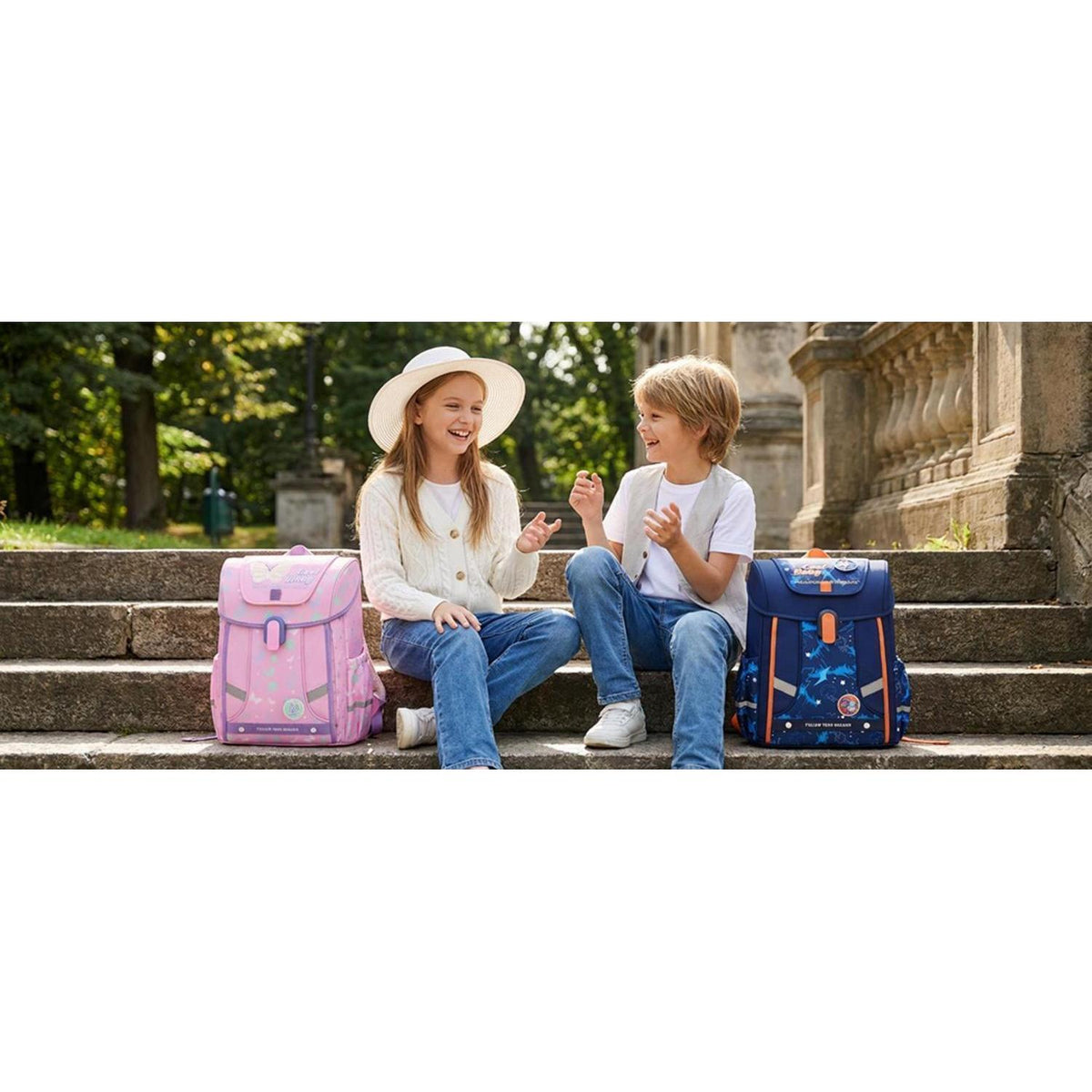 Amythe Schulranzen Set 4-teilig Blau – Ergonomisch 1. - 5. Klasse