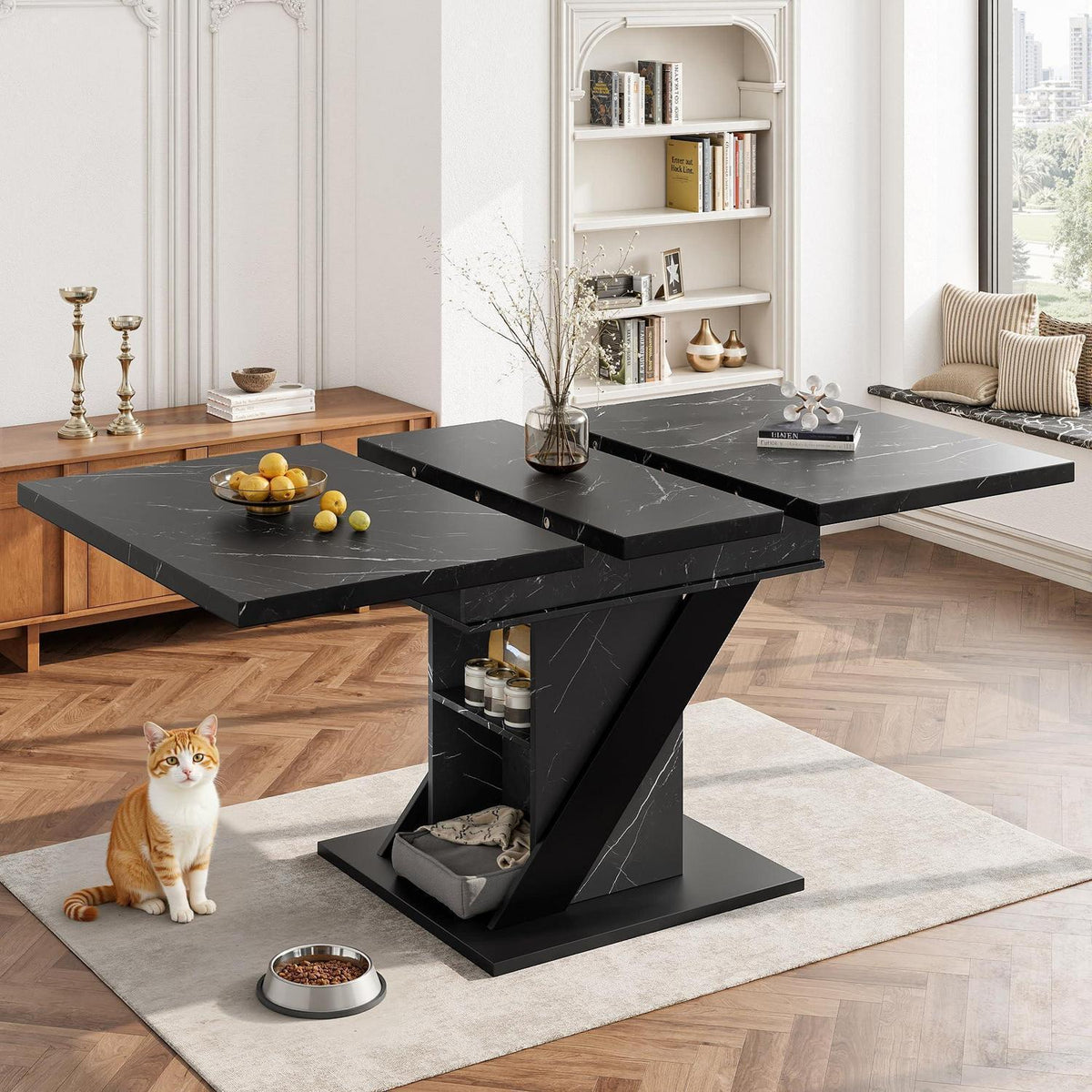 Ausziehbarer Esstisch (110-140x80cm) – Modern & Platzsparend