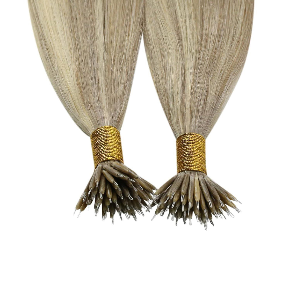 Echthaar Nanoring Extensions Blond 60cm – Natürliche Verlängerung