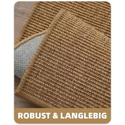 Handgewebte Jute Fußmatte 80x120cm - Rutschfest & Langlebig