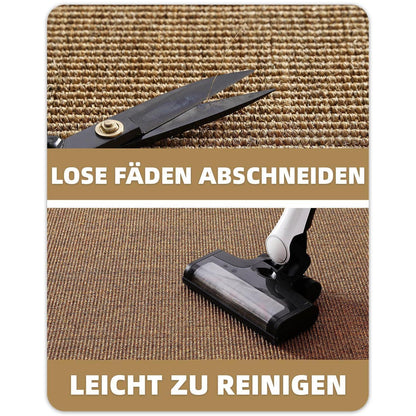 Handgewebte Jute Fußmatte 80x120cm - Rutschfest & Langlebig