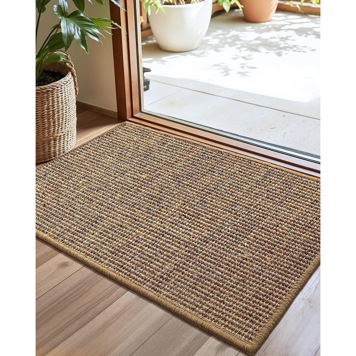 Handgewebte Jute Fußmatte 60x90cm - Rutschfest & Langlebig
