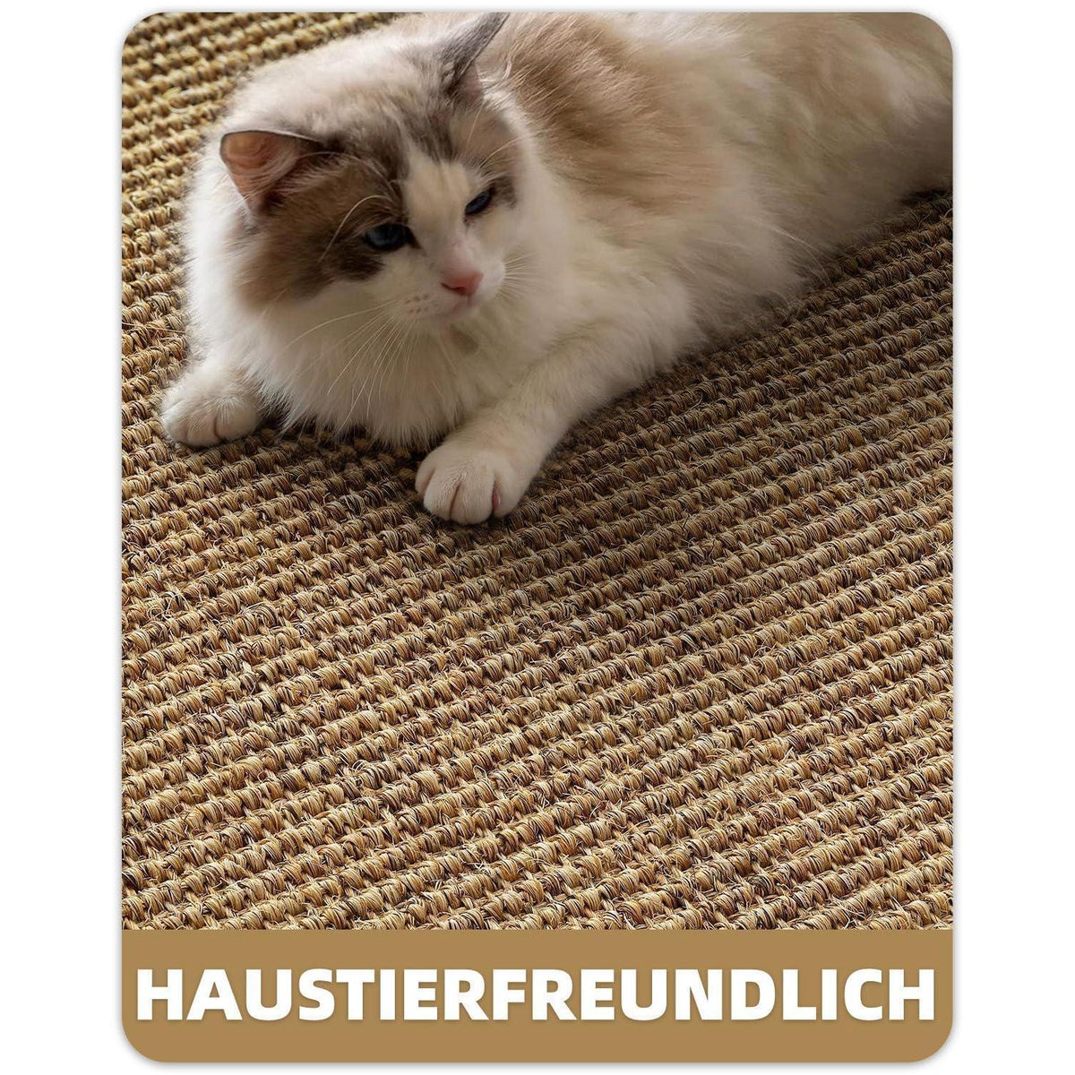 Handgewebte Jute Fußmatte 60x90cm - Rutschfest & Langlebig