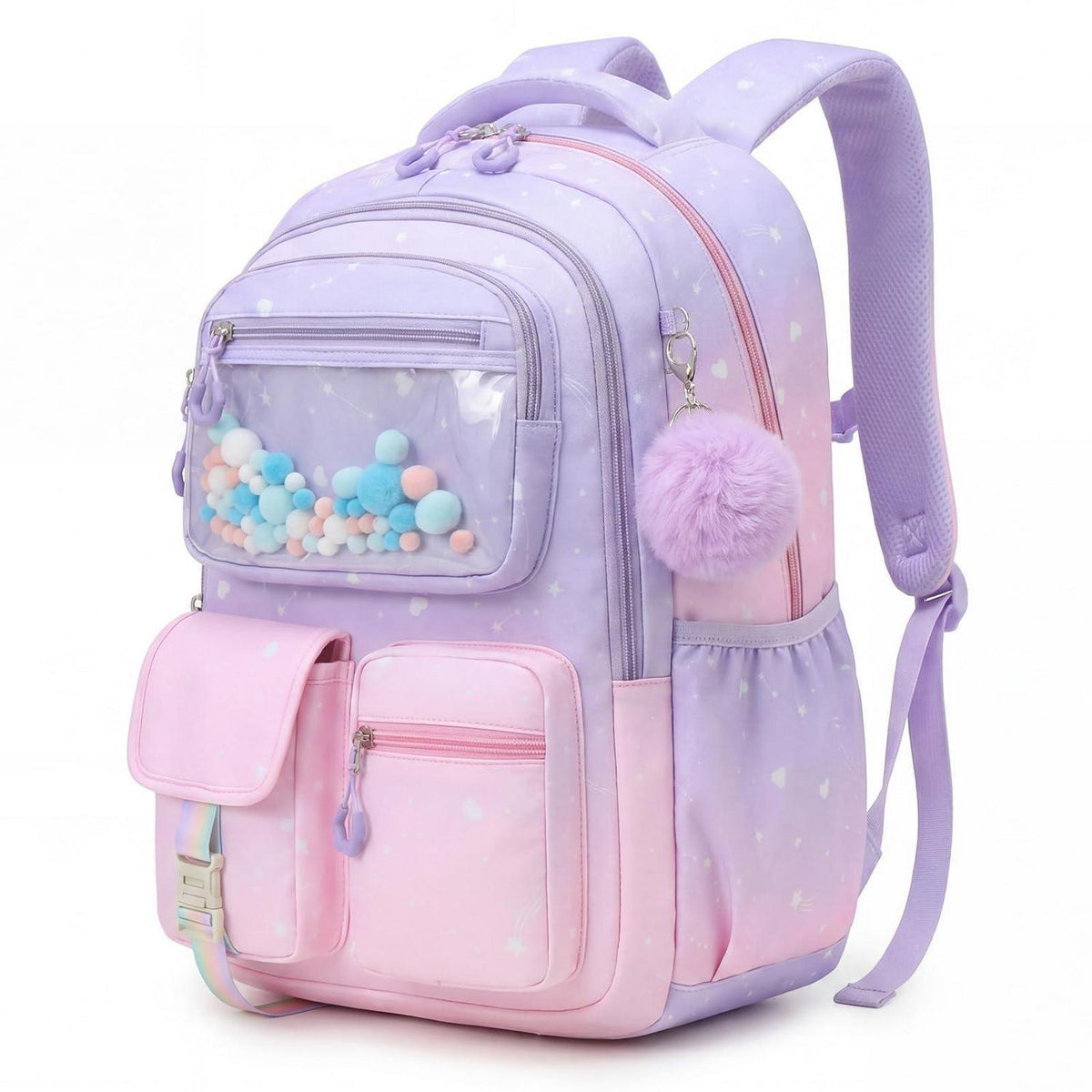 Schulrucksack Mädchen 1.-6. Klasse Rosa-Violett – Leicht & Ergonomisch