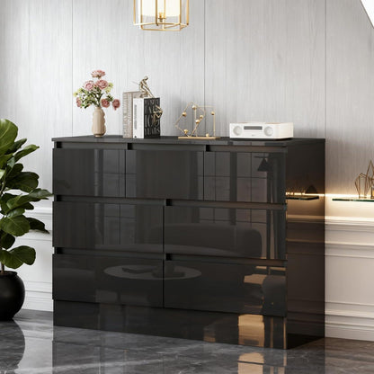 Weiße Kommode mit 6/7/8 Schubladen – Schlafzimmer Sideboard