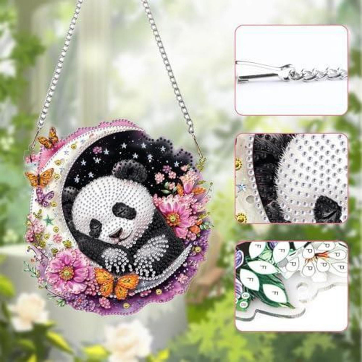 Diamantmalerei Panda Fensterbild 5D Suncatcher Bausatz
