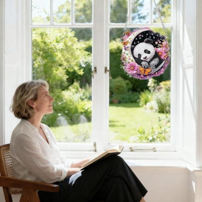 Diamantmalerei Panda Fensterbild 5D Suncatcher Bausatz