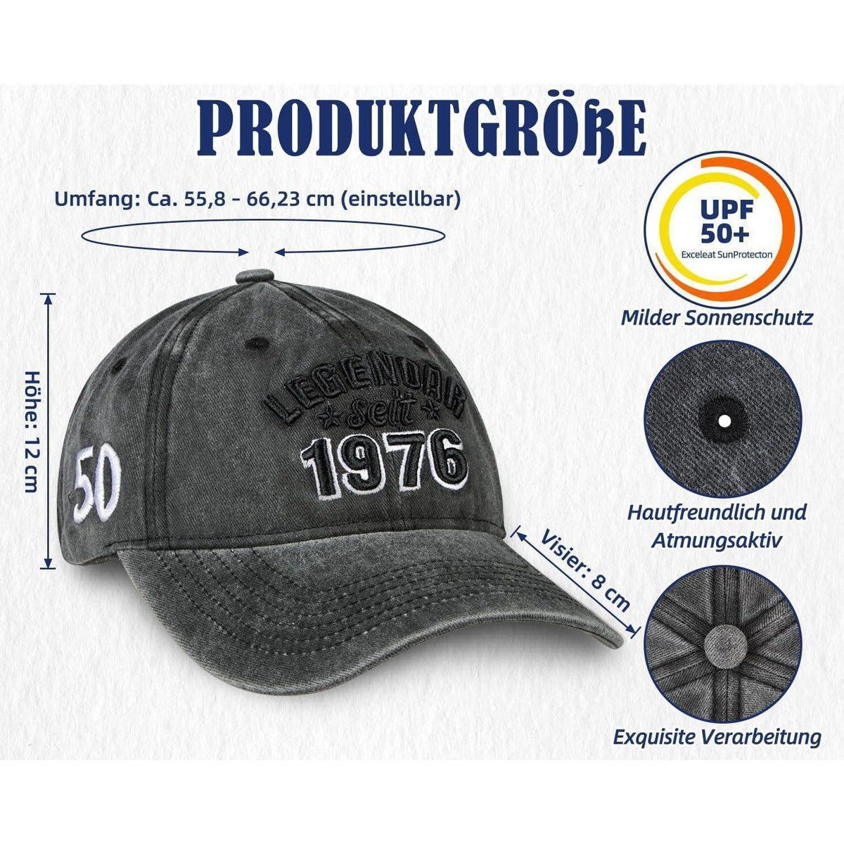 Geschenkset 50. Geburtstag Männer: Sack, Cap & Socken