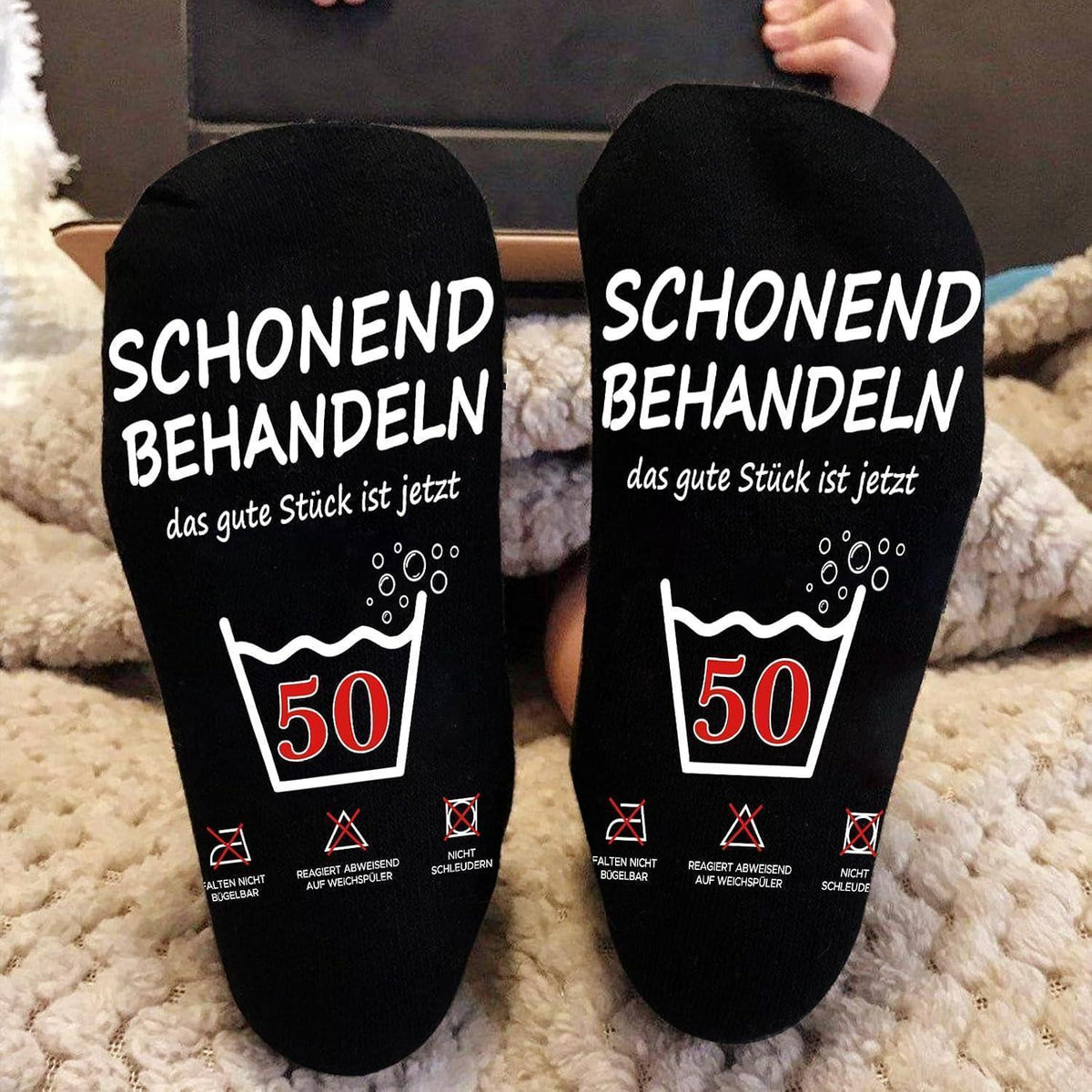 Geschenkset 50. Geburtstag Männer: Sack, Cap & Socken