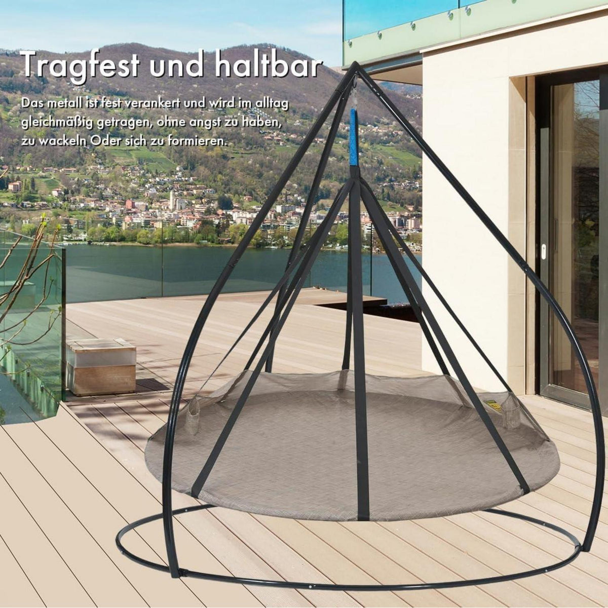 Freistehender Hängesesselständer 210 cm – Stahlgestell für Schaukelstuhl