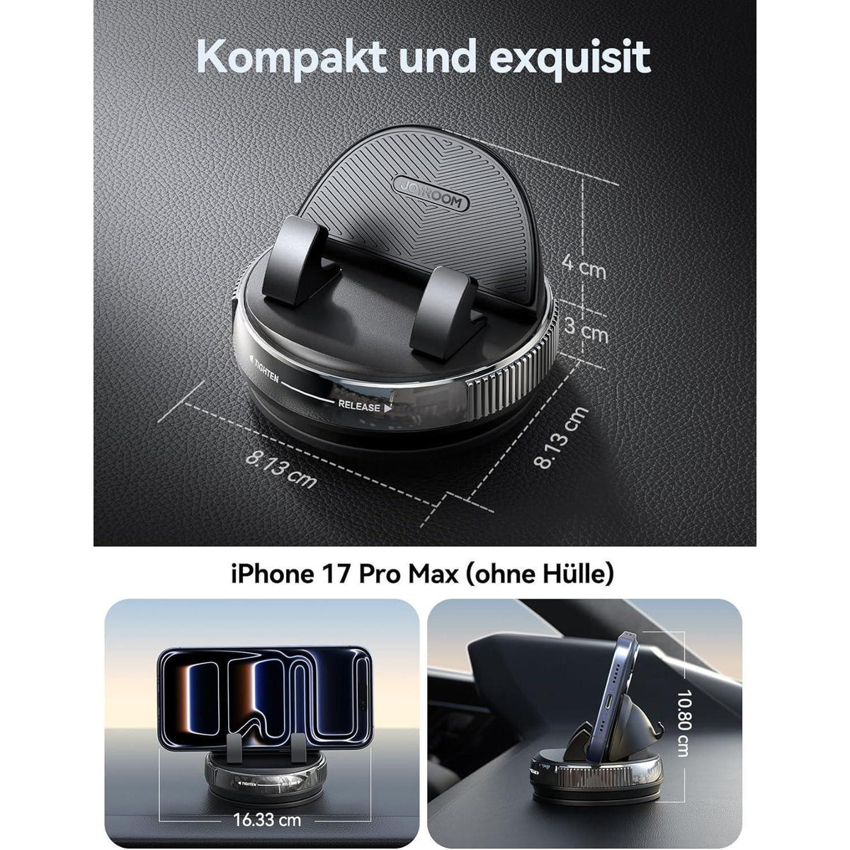 Handyhalterung Auto Armaturenbrett mit Gel & Saugnapf