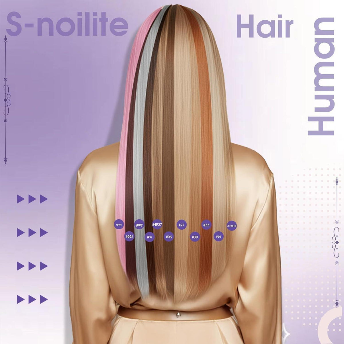 Echthaar Haarverlängerung Balayage Dunkelbraun/Hellbraun 50cm