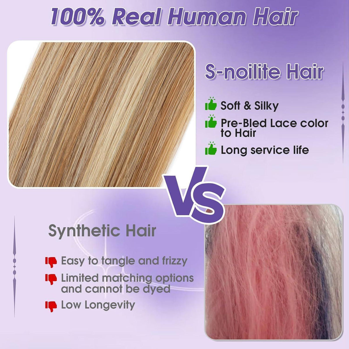 Echthaar Haarverlängerung Balayage Hellbraun/Blond 55cm