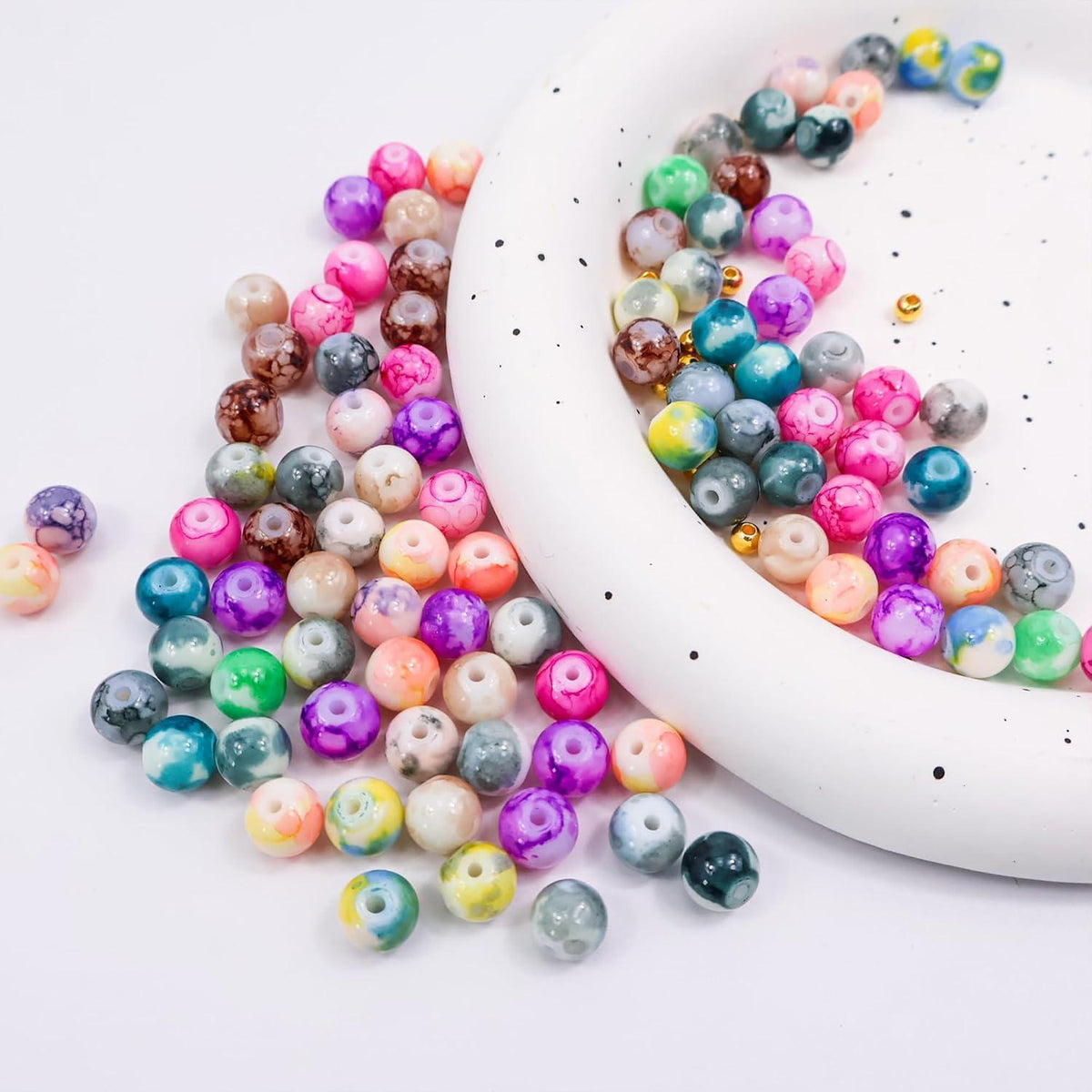 1560 Glasperlen Set 8mm – Buntes DIY Schmuck Zubehör