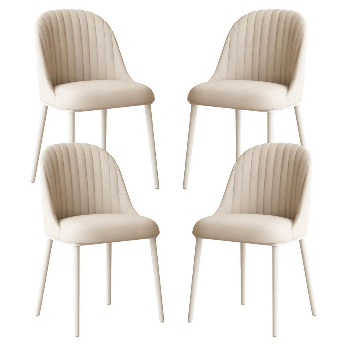 Samt Esszimmerstühle Set (4) – Modern & Komfortabel