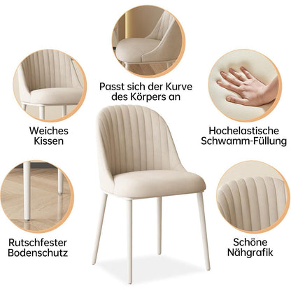 Samt Esszimmerstühle Set (4) – Modern & Komfortabel