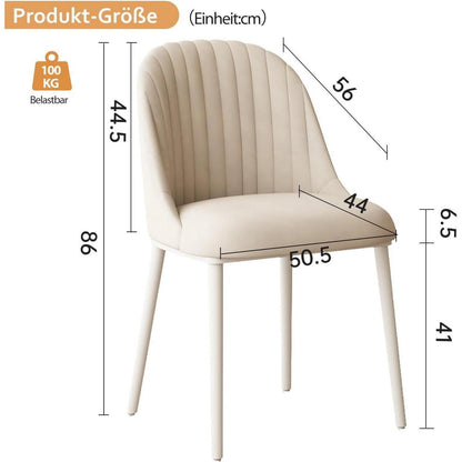 Samt Esszimmerstühle Set 2 | Modern & Bequem