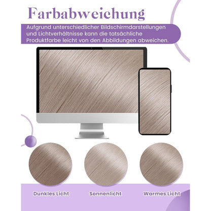 Echthaar Tressen Platinblond, 40cm, 50g, Butterfly Weft