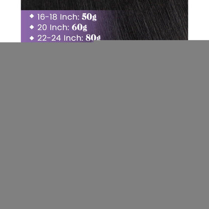 Echthaar Tressen Schwarz 50cm – Nahtlose Haarverlängerung