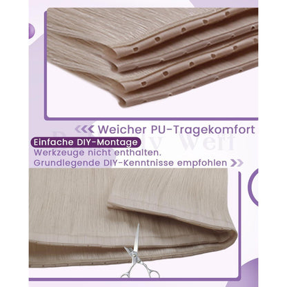 Echthaar Tressen Blond 60cm – Zum Einnähen, 80g