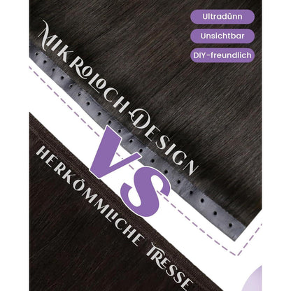 Echthaar Tressen Braun 60cm – Salonqualität & Volumen