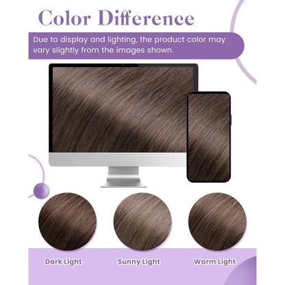 Echthaar Tressen Braun 55cm – Sew-in Weft Extensions