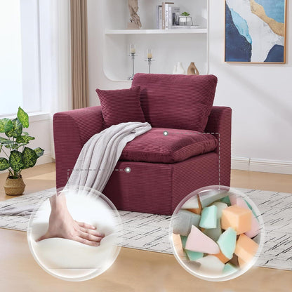 Compressed Cordstoff Sofa – Einzelsitzer & Zweisitzer