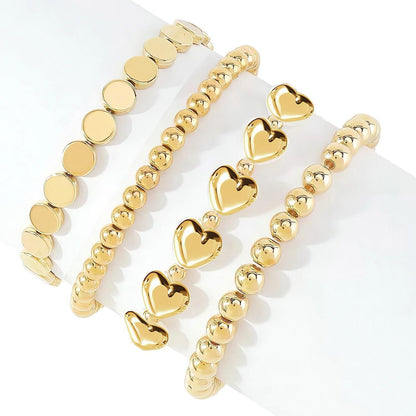350 Gold Schmuckperlen Set DIY Bastelset für Armbänder & Ketten