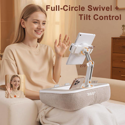 Kindle Tablet Halter Kissen 360° Verstellbar mit Snackschale