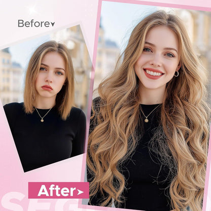Clip-in Haarverlängerung Echthaar 25cm Kastanienbraun