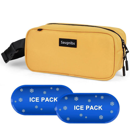 Mini Kühltasche mit Kühlakkus – Gelbe Isolier Lunch Tasche